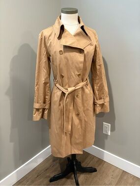 Matt & Nat Ezra Cotton Classic Women's Camel Trench Coat - Belted Double-Breast